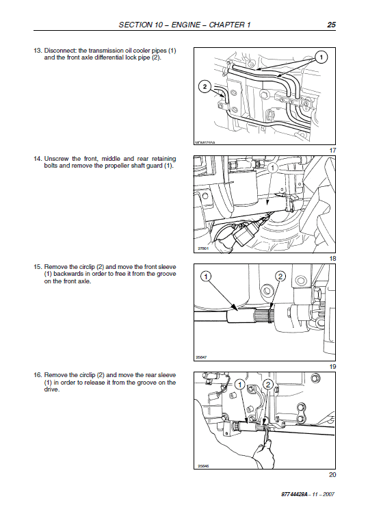 New Holland T4040, T4050 Tractor Service Manual Workshop Guide