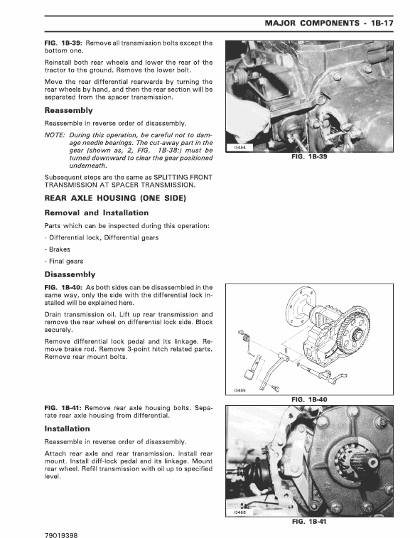 Massey Ferguson 1240, 1250, 1260 Tractor Service Manual Workshop Guide