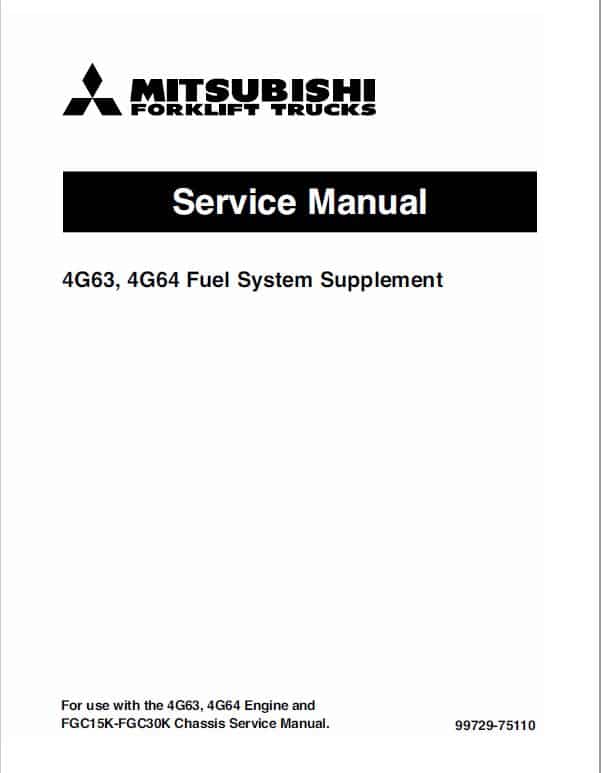 Mitsubishi FGC25K, FGC25K HO, FGC30K Forklift Service Manual