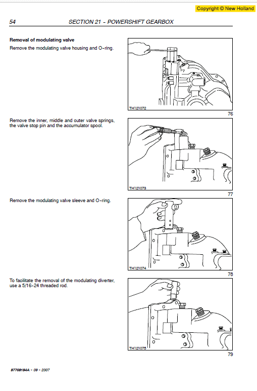New Holland LM1440, LM740 Telehandlers Service Manual Workshop Guide