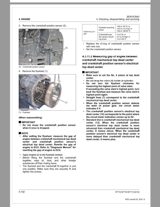 Kubota M7132, M7152, M7172 Tractor Workshop Service Repair Manual