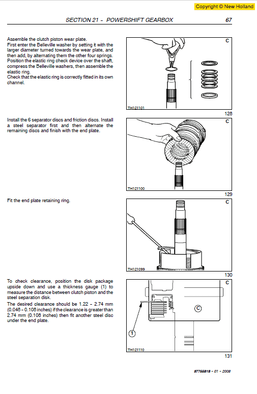 New Holland LM1330 and LM1333 Telehandlers Service Manual Workshop Guide