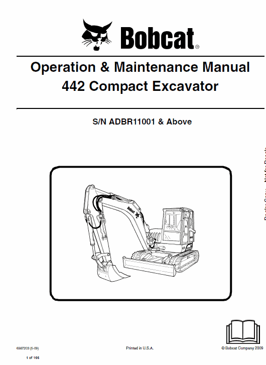 Bobcat 442 Excavator Repair Service Manual Workshop Guide
