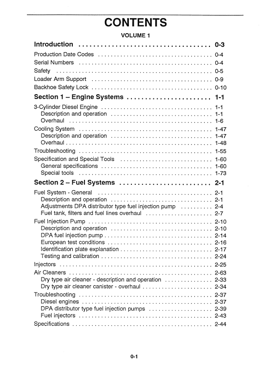 Ford 250C, 260C, 345D, 445D, 545D Tractor Service Manual Workshop Guide