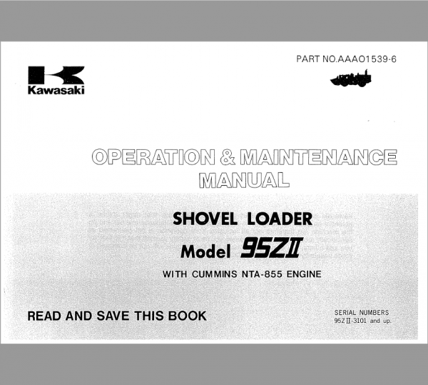 Kawasaki 95ZII Wheel Loader Service Manual