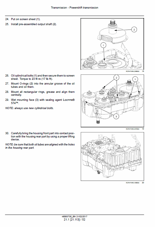 New Holland W130D, W170D Tier 4B Wheel Loader Service Manual Workshop Guide