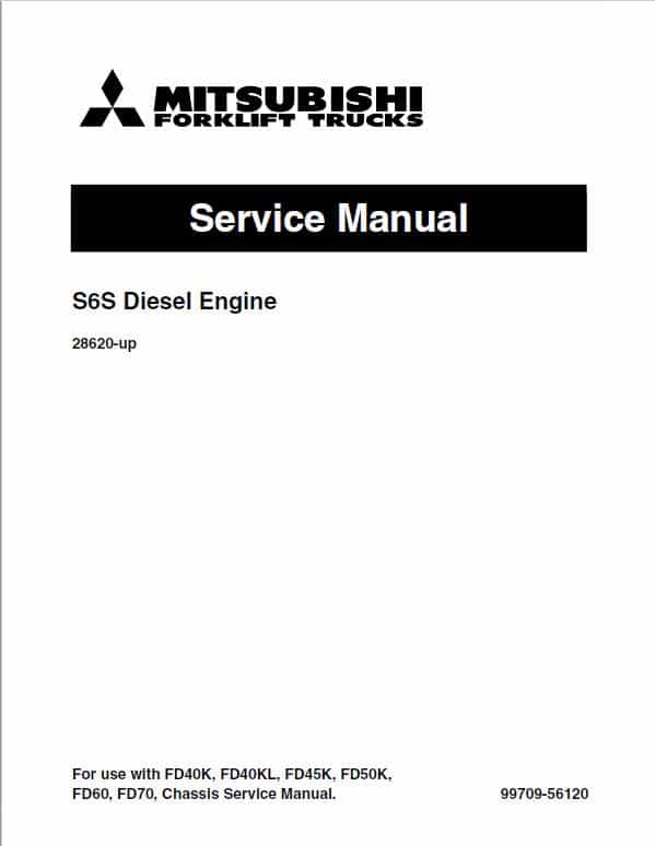 Mitsubishi FG40K, FG40KL, FG45K, FG50K Forklift Service Manual
