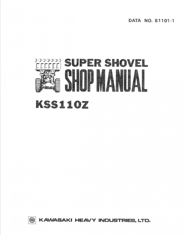 Kawasaki KSS110Z,110ZII Wheel Loader Service Manual