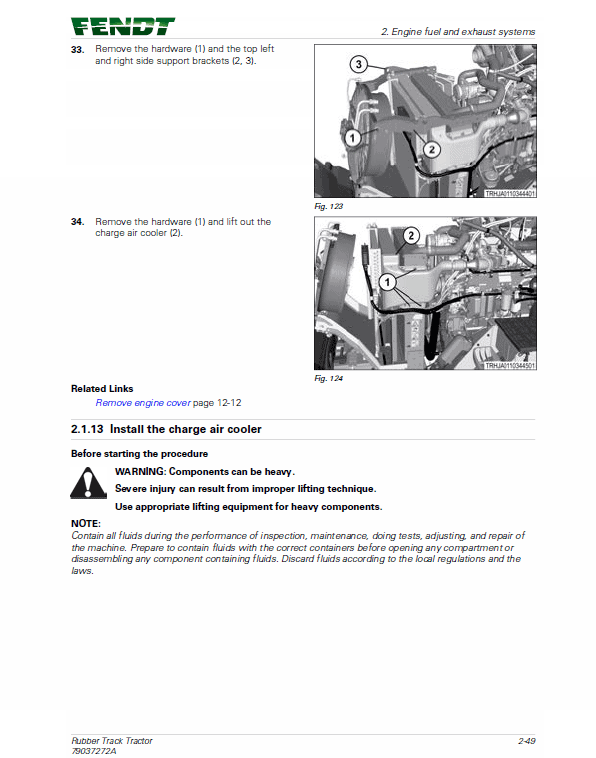 Fendt 938 Vario MT, 940 Vario MT, 943 Vario MT Tractor Service Manual Workshop Guide