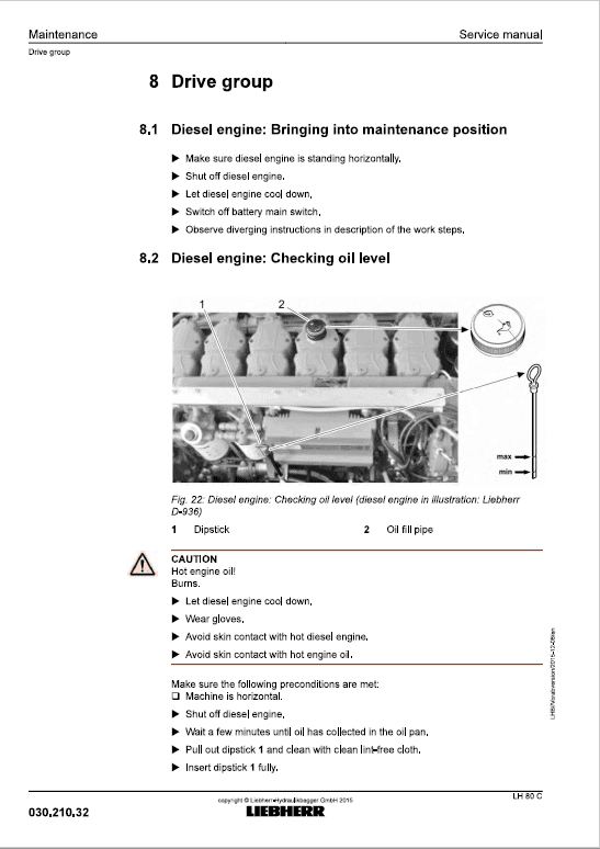 Liebherr LH80M, LH80C Tier 4i Hydraulic Excavator Service Manual