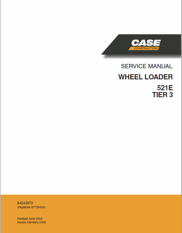 Case 521E Loader Service Manual Workshop Guide