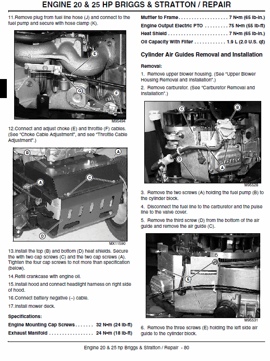 John Deere L1642, L1742, L2048, L2548 Scotts Tractor Technical Manual (TM1949) Workshop Guide