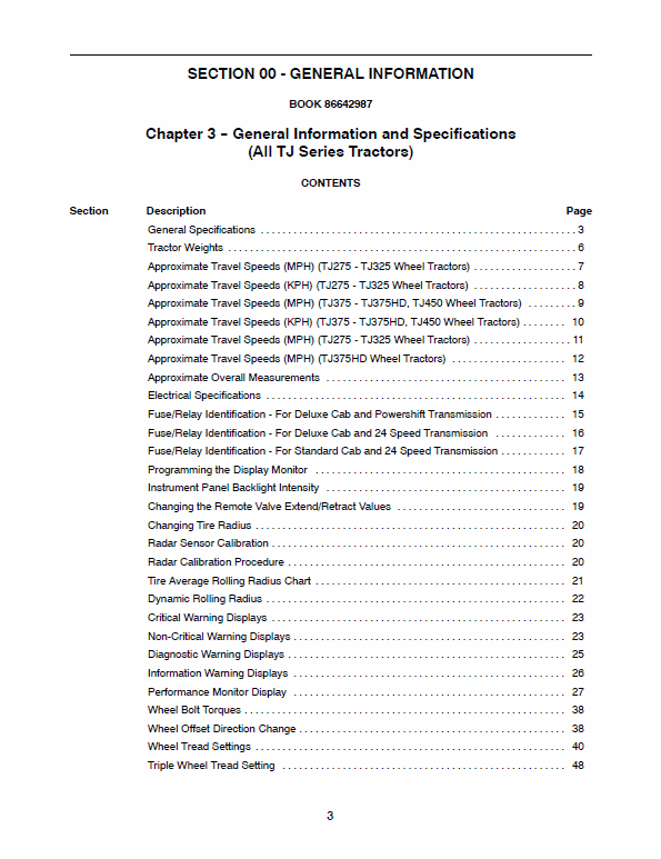 New Holland TJ275, TJ325, TJ375, TJ450 Tractors Service Manual Workshop Guide