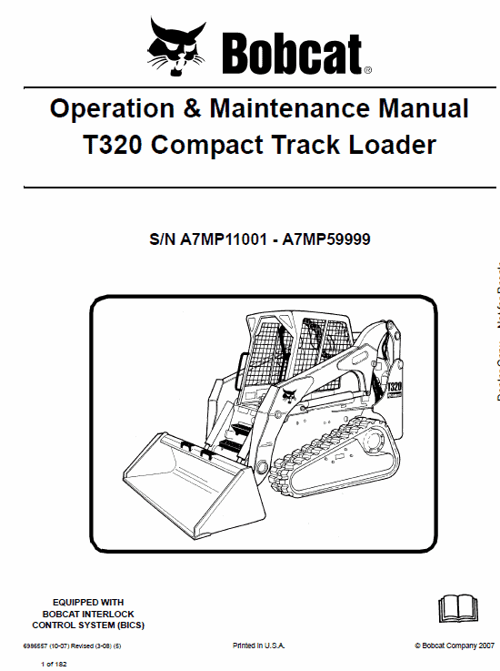 Bobcat T320 Loader Service Manual Workshop Guide