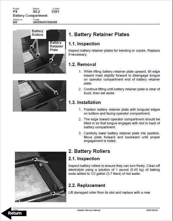 BT RRX35, RRX45, RDX30, RSX40, RSX50 Rider Truck Service Manual
