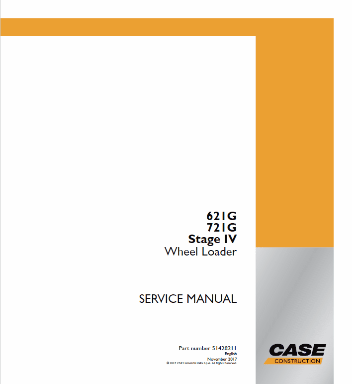 Case 621G, 721G Wheel Loader Service Manual Workshop Guide
