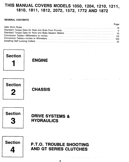 Cub Cadet 1810, 1811 and 1812  Service Manual Workshop Guide