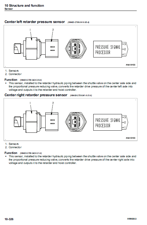 Komatsu HM400-3 Dump Truck Service Manual Workshop Guide