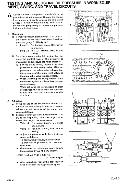 Komatsu PC03-2 Excavator Service Manual Workshop Guide