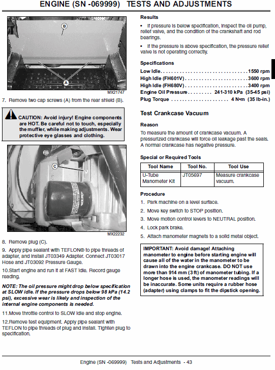 John Deere 647A, 657A, 667A QuikTrak Repair Technical Manual Workshop Guide