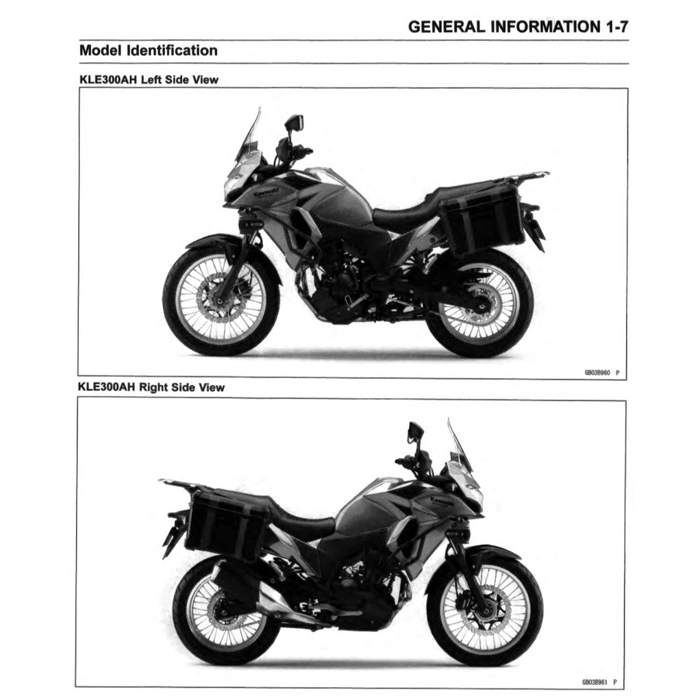 KAWASAKI VERSYS-X KLE300 ABS 2017-2022 Full Manual Set – Repair & Maintenance Manual and Spare Parts Catalog and User Handbook