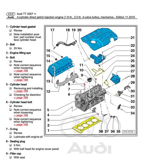 Audi TT MK2 2007-2014 Full Manual Set – FACTORY WORKSHOP REPAIR SERVICE MANUAL
