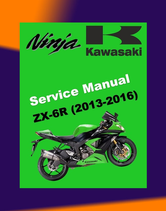 KAWASAKI ZX-6R /636 2013-2016 Full Manual Set – Repair & Maintenance Manual and User Handbook