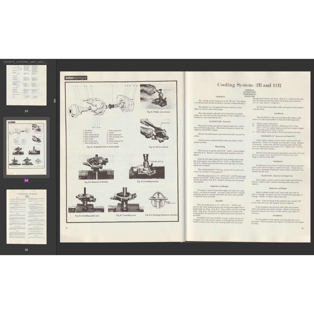 TOYOTA CORONA T40/T50 1962-1972 Full Manual Set – Repair & Maintenance Manual HARDCOVER