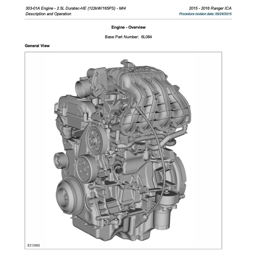 FORD RANGER T6 PX MKII 2015-2018 Full Manual Set – Repair & Maintenance Manual