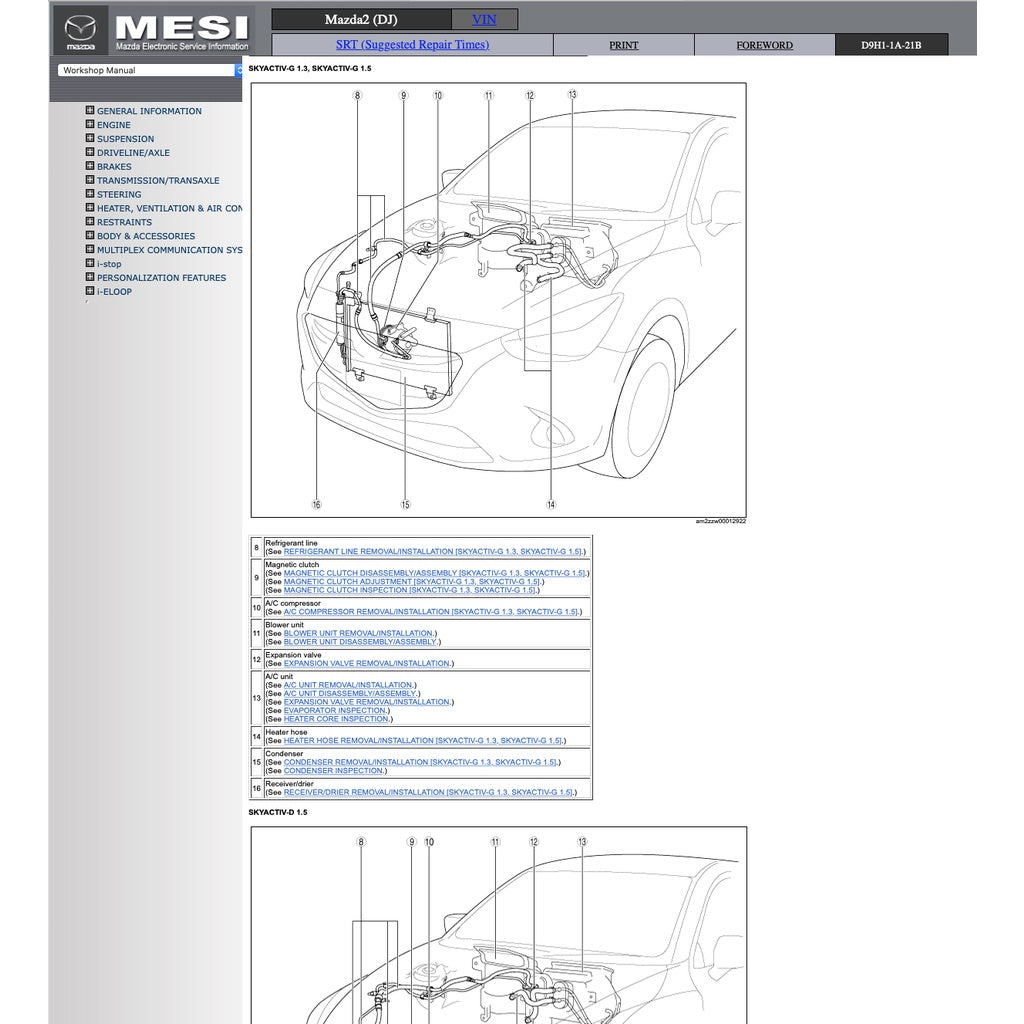 MAZDA 2 DJ 2015-2022 Full Manual Set – Repair & Maintenance Manual