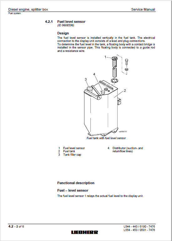 Liebherr L544, L554 2plus2 Wheel Loader Service Manual