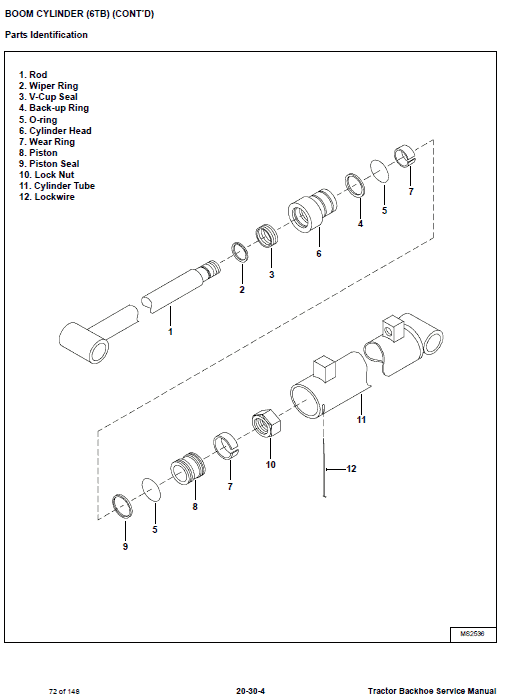 Bobcat 6TB, 7TB, 8TB Backhoe Tractor Service Manual Workshop Guide