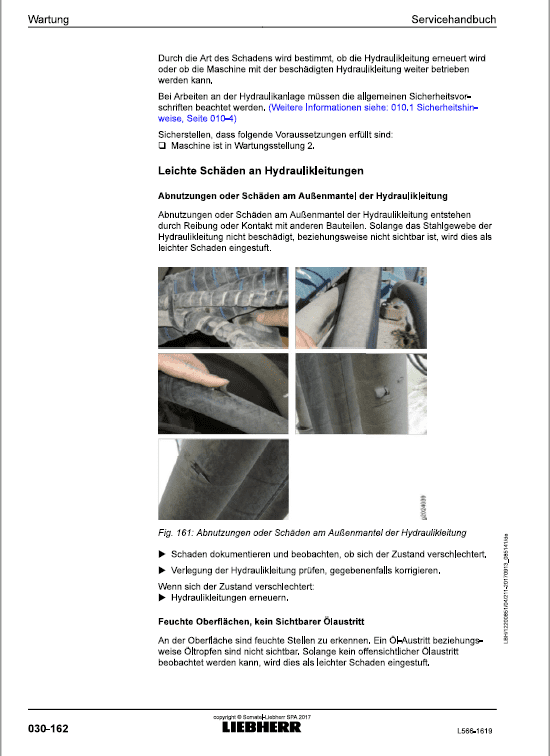 Liebherr L566 Type 1619 Wheel Loader Service Manual
