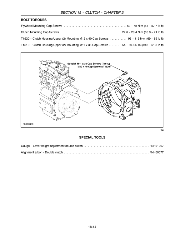 New Holland T1510, T1520 Tractor Service Manual Workshop Guide