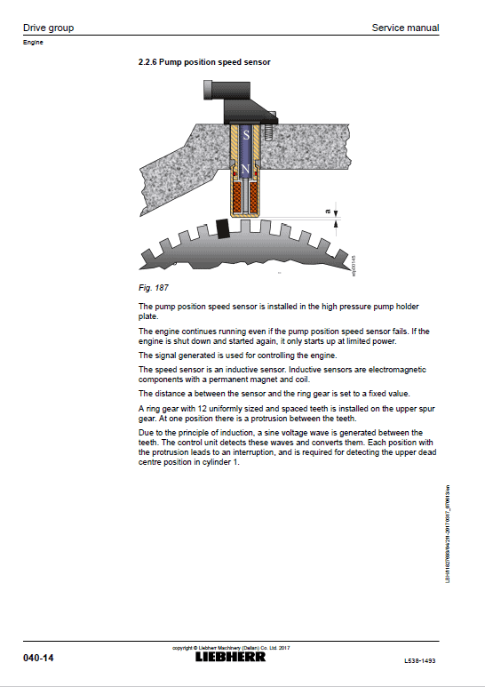 Liebherr L538 Type 1493 Wheel Loader Service Manual