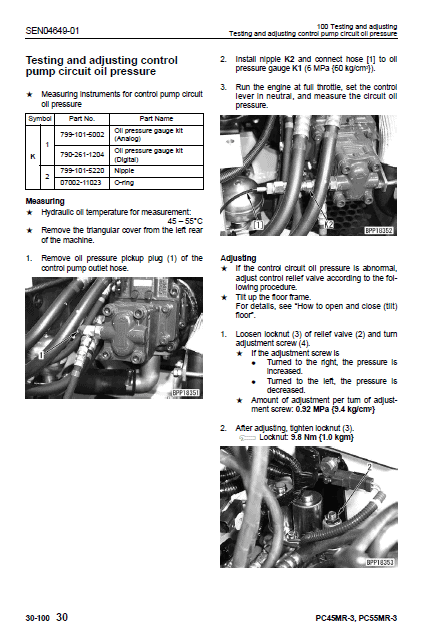 Komatsu PC45MR-3, PC55MR-3 Excavator Service Manual Workshop Guide