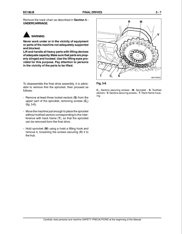 New Holland DC180.B Crawler Dozer Service Manual Workshop Guide