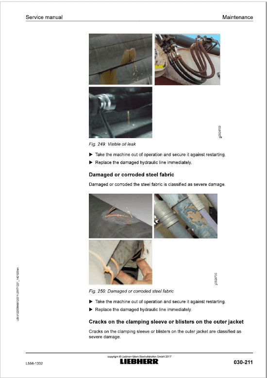 Liebherr L556 Type 1332 Wheel Loader Service Manual