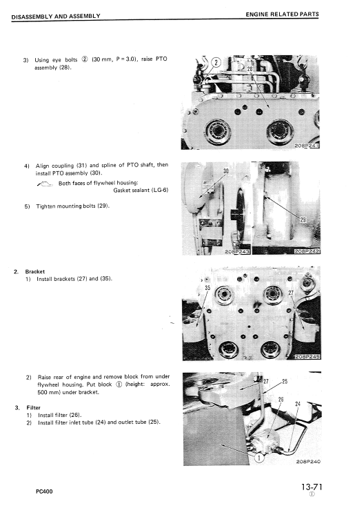 Komatsu PC400-1, PC400LC-1 Excavator Service Manual Workshop Guide