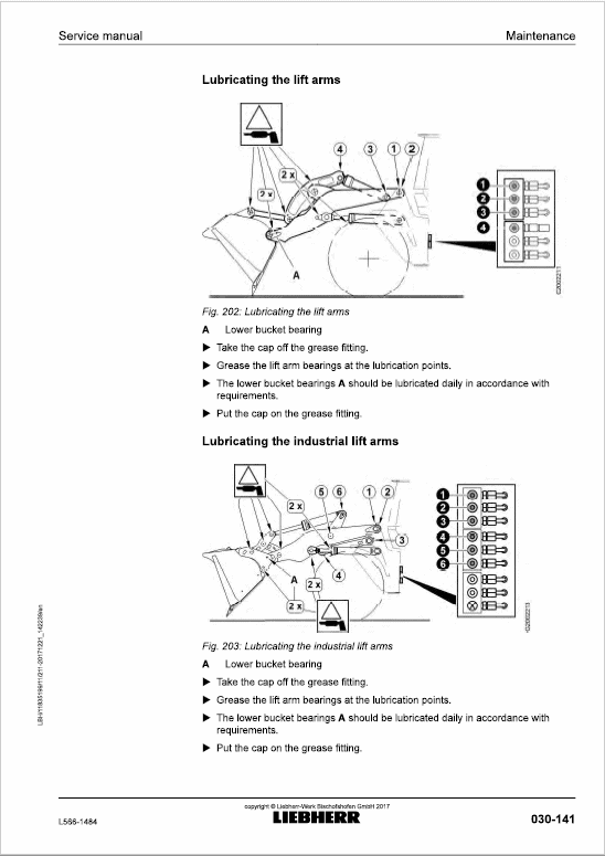 Liebherr L566 Type 1484 Wheel Loader Service Manual