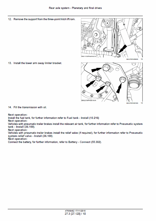 New Holland T7.175, T7.190, T7.210, T7.225 Tractor Service Manual Workshop Guide