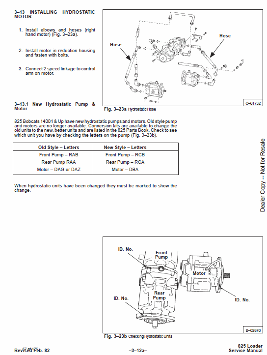 Bobcat 825 Skid-Steer Loader Service Manual Workshop Guide