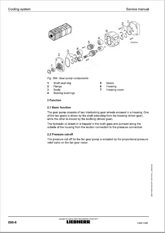 Liebherr L556 Type 1288 Wheel Loader Service Manual