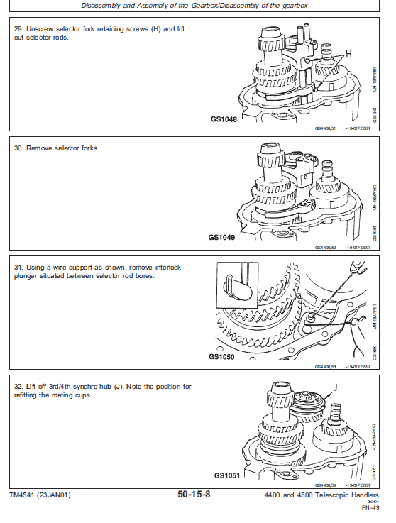 John Deere 4400 and 4500 Telescopic Handlers Technical Manual Workshop Guide