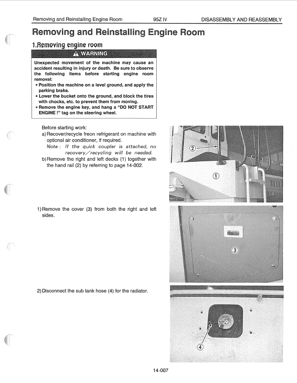 Kawasaki 95ZIV Wheel Loader Repair Service Manual
