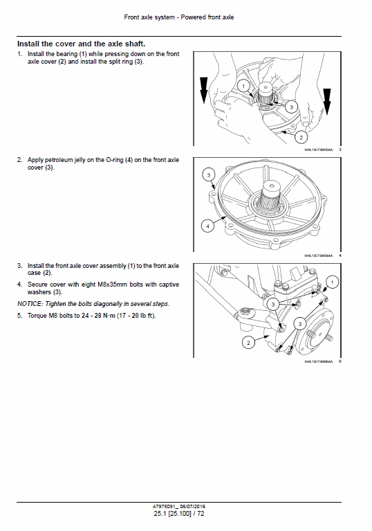 New Holland Boomer 40D CVT, 45D CVT, 50D CVT Tractors Service Manual Workshop Guide