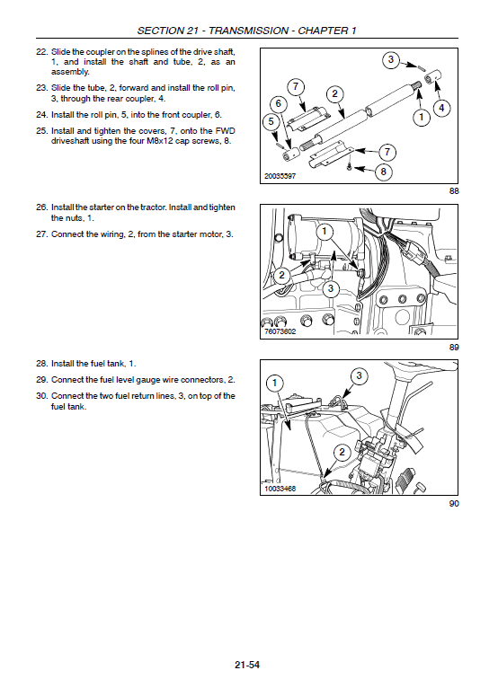 New Holland Boomer 4055 and Boomer 4060 Tractor Service Manual Workshop Guide