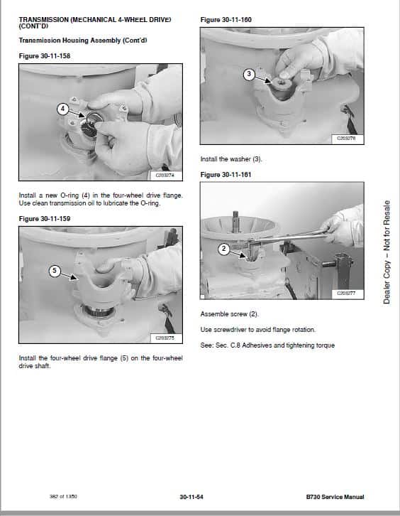 Bobcat B730 Loader Service Repair Manual