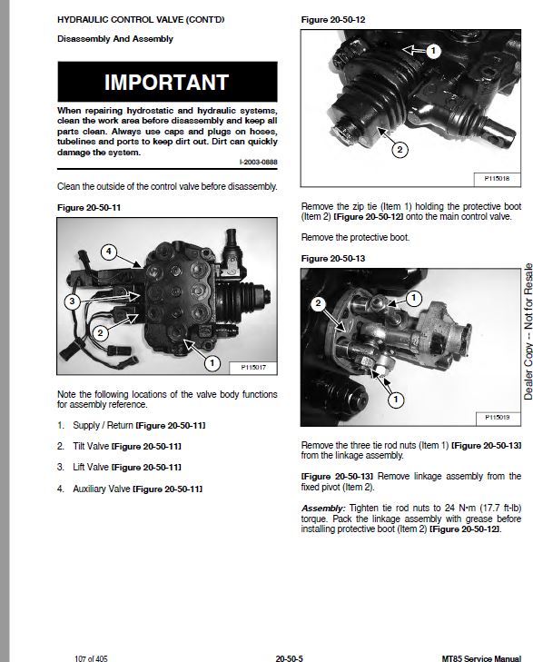 Bobcat MT85 Mini Track Loader Service Repair Manual