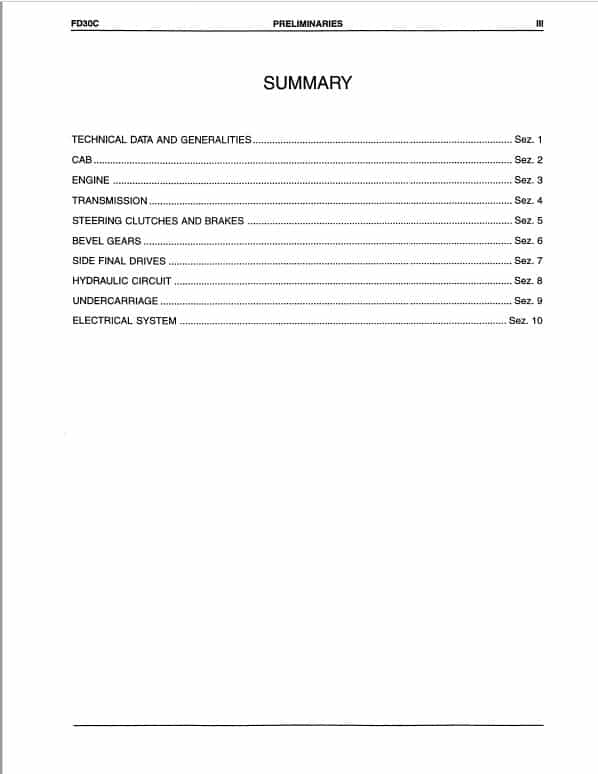 Fiatallis FD30C Crawler Dozer Repair Service Manual